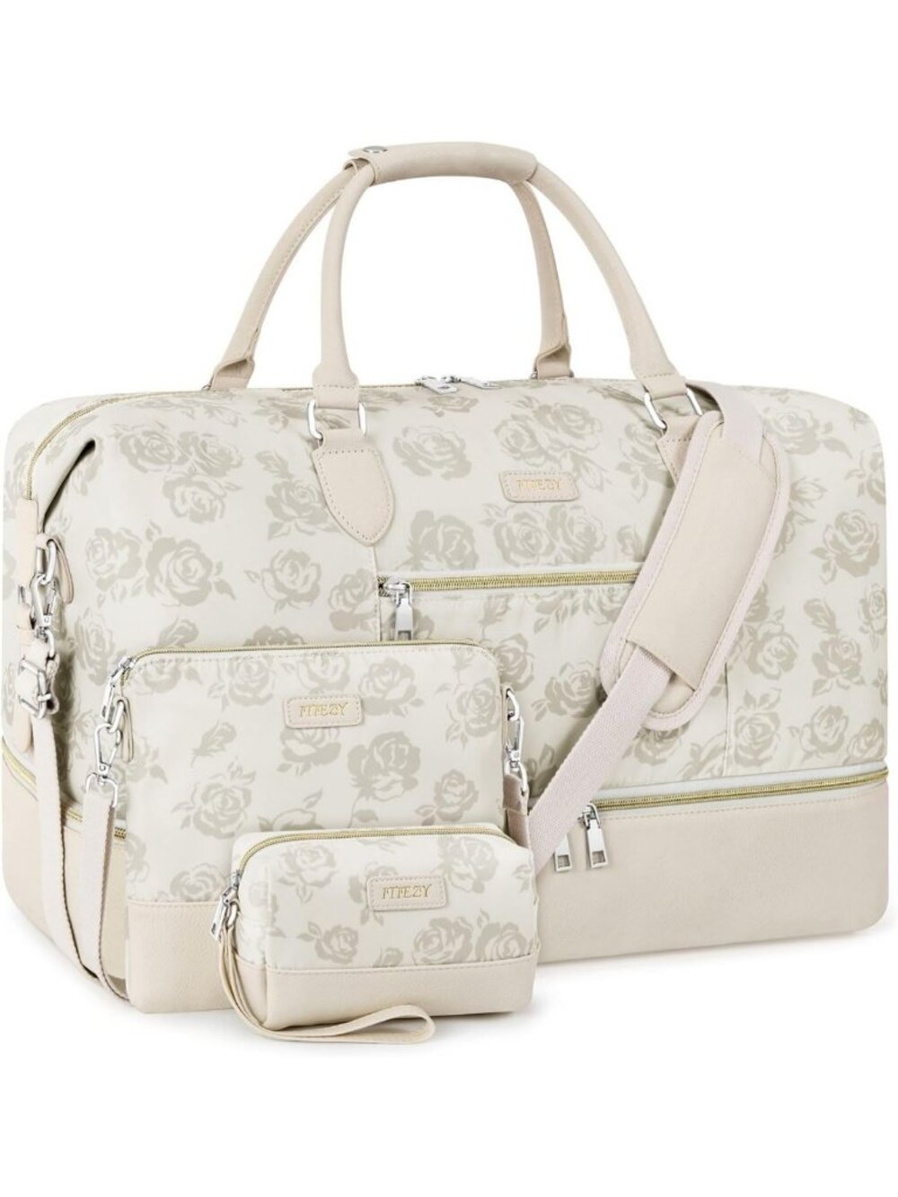 Stylish Large Travel Duffel Bag for Women - 21.5" Weekender Carry-On Set